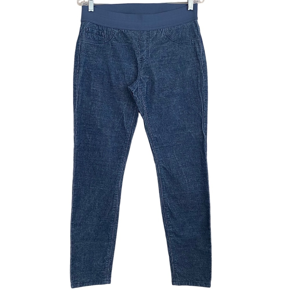 CAbi Style #475 Blue Corduroy Lightweight Pull On Stretch Jegging Size 4
